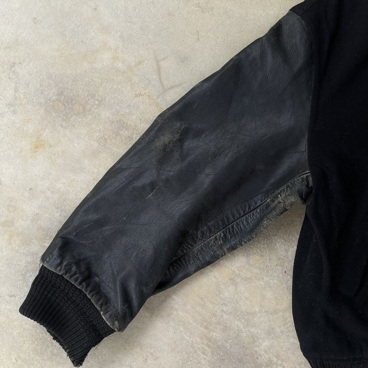 Issey Miyake JunMen By Jun Takahashi Sleeve Leather Varsity Bomber Jacket Size US M / EU 48-50 / 2 - 10 Thumbnail
