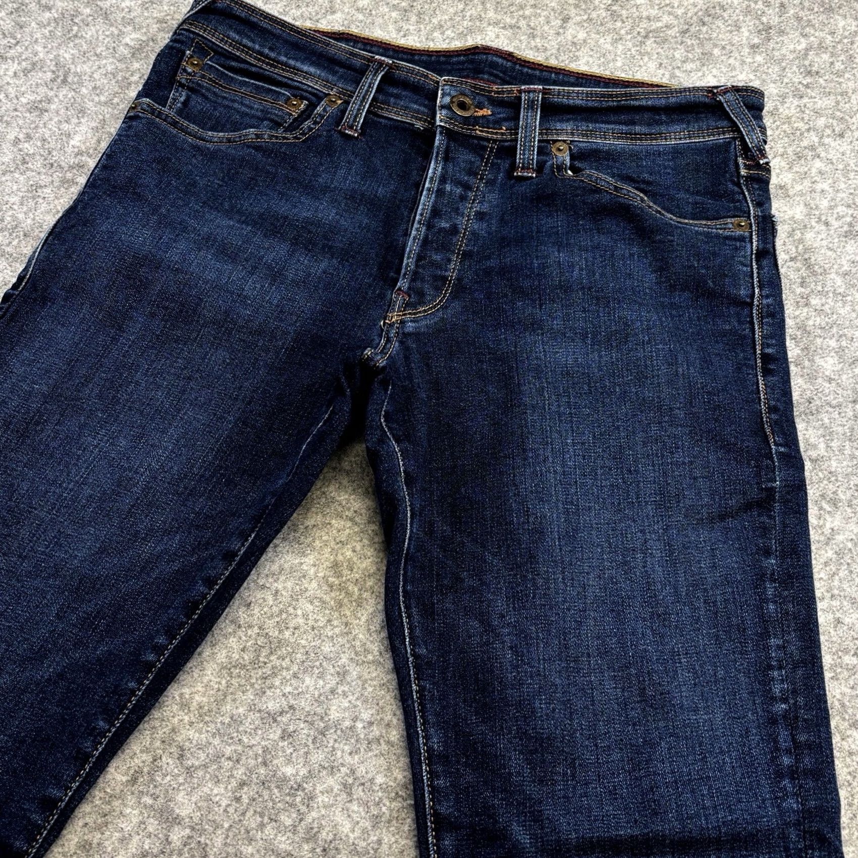 Jack Wills Jack Wills Jeans Skinny Jeans W32” L32” Men Blue Button Fly Pant Denim - 5-Pocket Design Regular Waist Vintage No (Used) Size US 32 / EU 48 - 5 Thumbnail