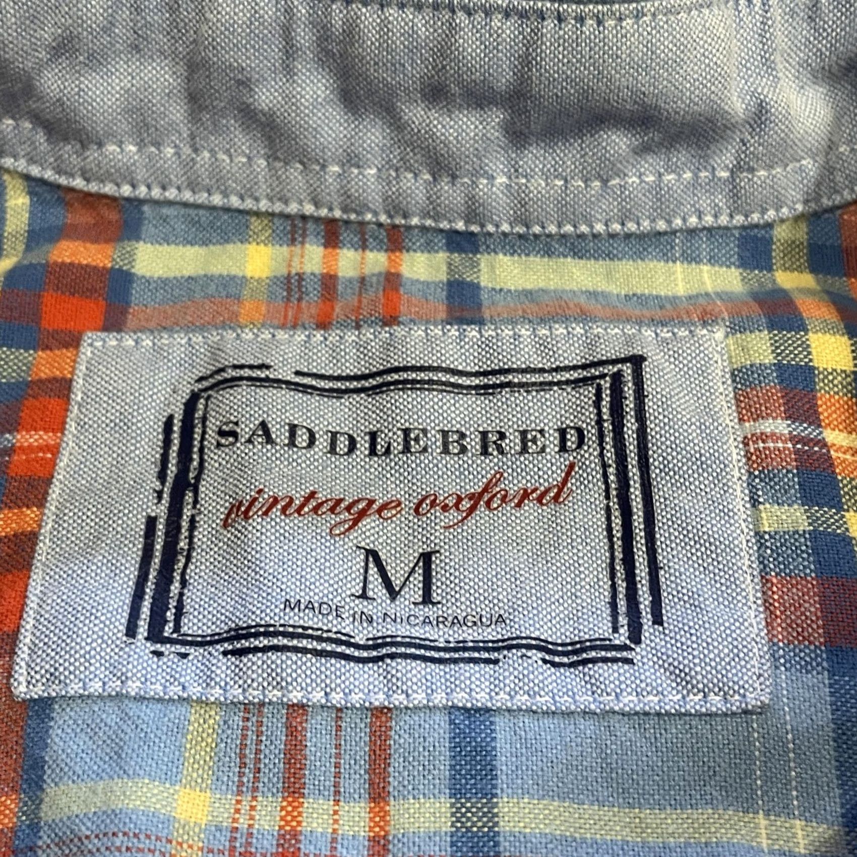 Vintage VINTAGE Saddlebred Shirt Mens Medium Plaid Oxford Button Down Long Sleeve Size US M / EU 48-50 / 2 - 6 Thumbnail