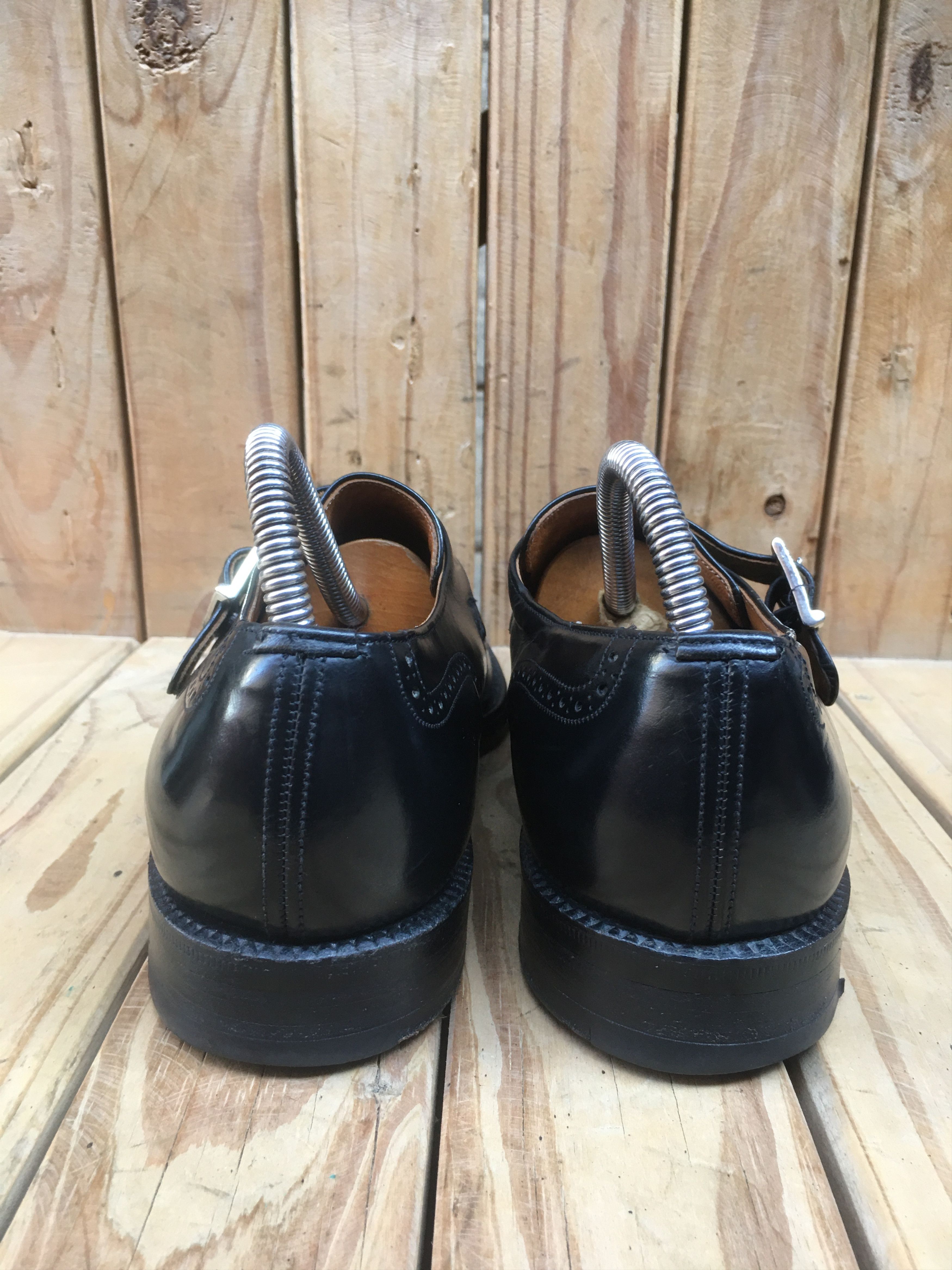 Church's 'Piccadilly' black Strap Shoes Size UK 7.5 F