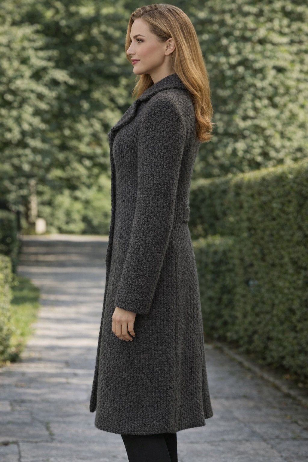 Alberta Ferretti ALBERTA Ferretti Italian Wool Textured Coat Tailored Size M / US 6-8 / IT 42-44 - 8 Thumbnail