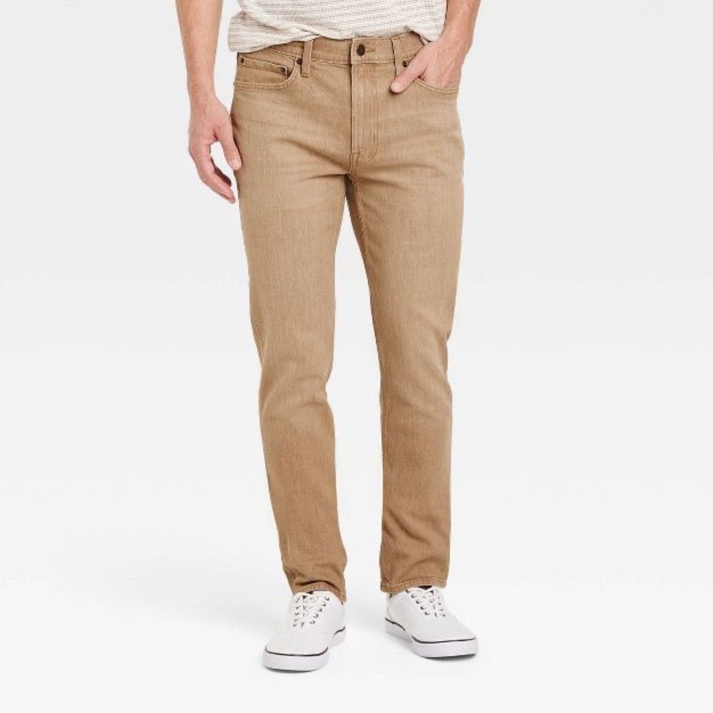 Designer GOODFELLOW Tan Slim Fit Hennepin Chino Pants-Size 30” x 30” Size US 30 / EU 46 - 1 Thumbnail