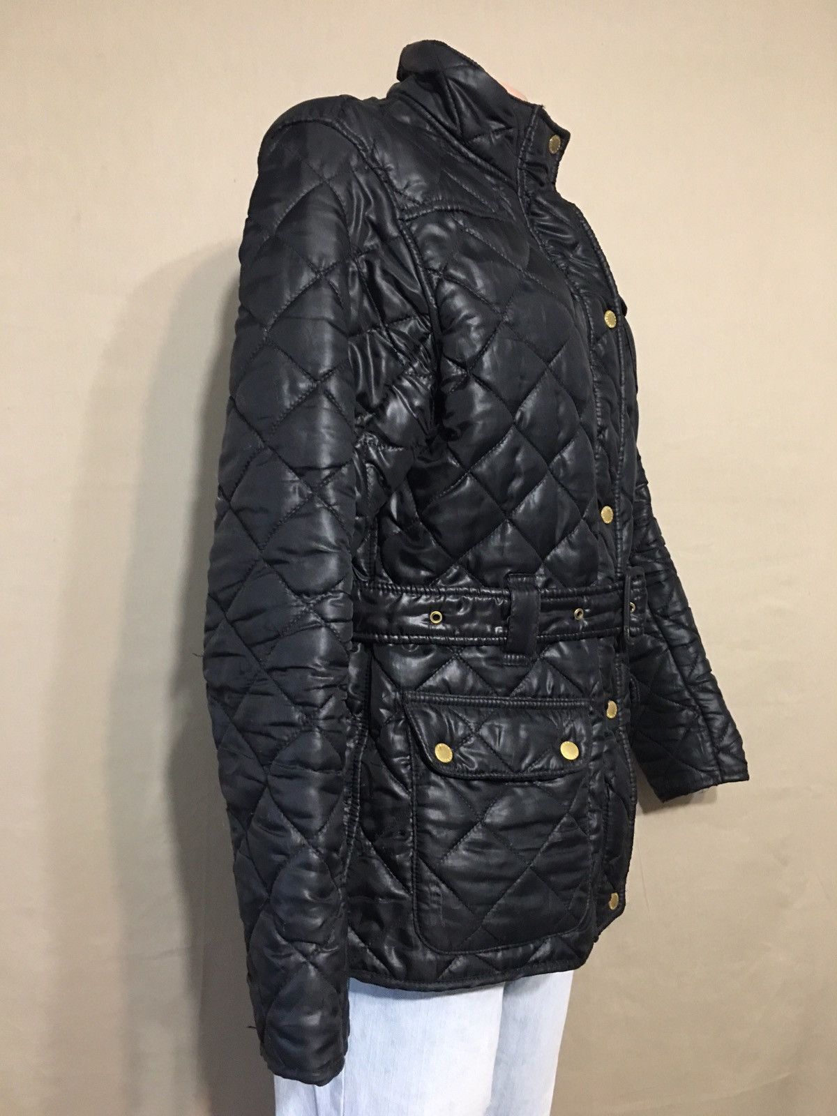 Barbour BARBOUR International Black Womens Jacket Coat UK 14 Size L / US 10 / IT 46 - 3 Thumbnail