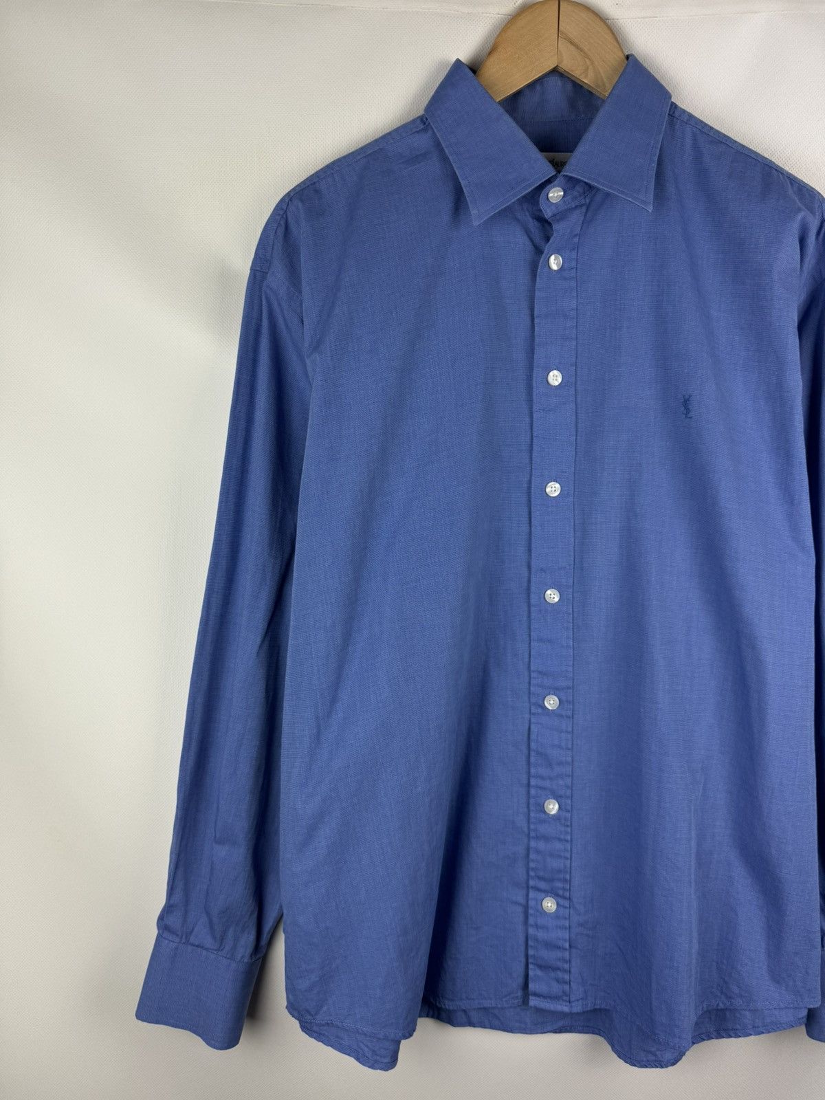 Yves Saint Laurent VTG 90s Yves Saint Laurent Men’s Long Sleeve Button Up Shirt Size US XL / EU 56 / 4 - 2 Thumbnail