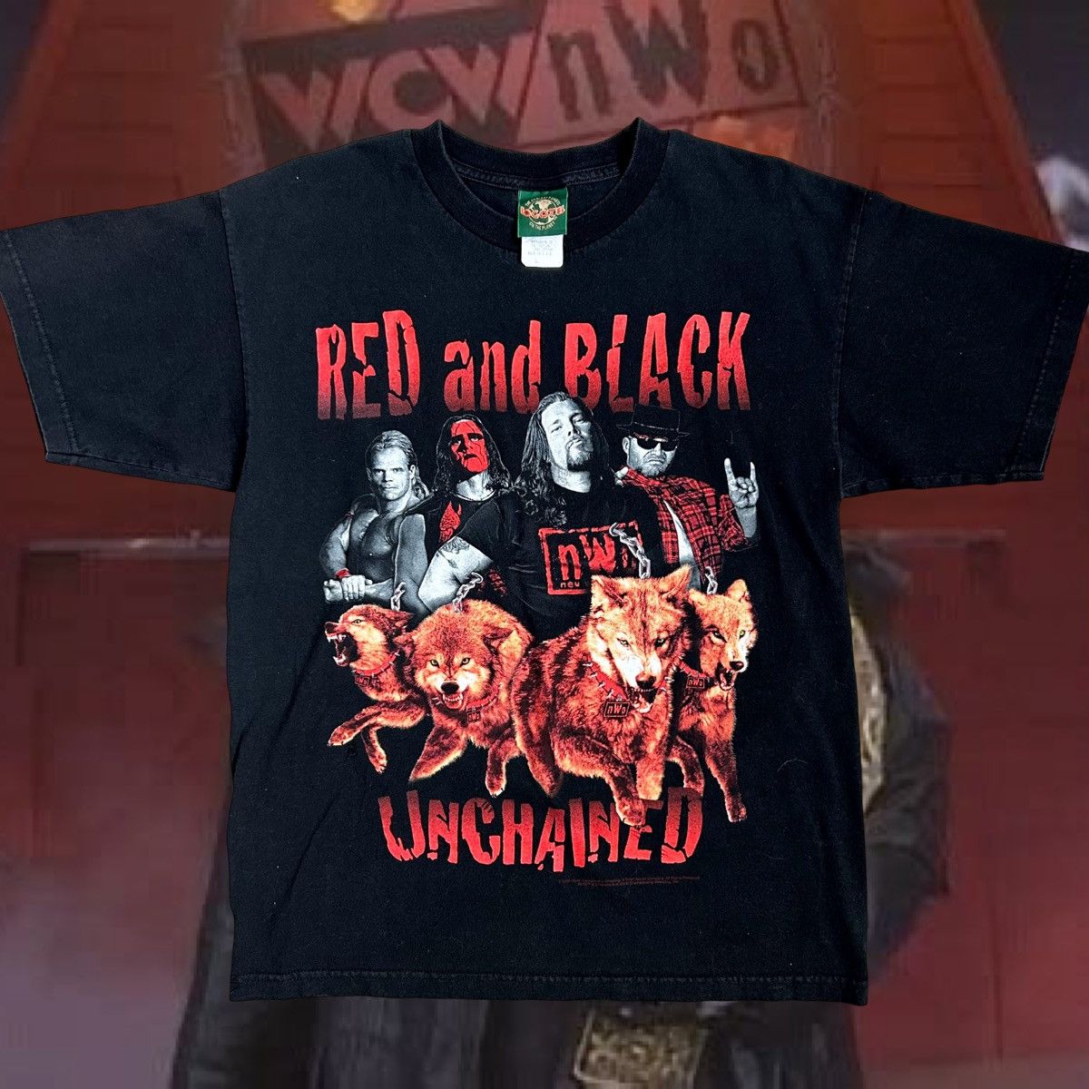 Vintage × WCW/nWo × WWE 90s NWO WCW Red & Black Unchained Sting WWE Wrestling Tee L. Size US L / EU 52-54 / 3 - 1 Thumbnail