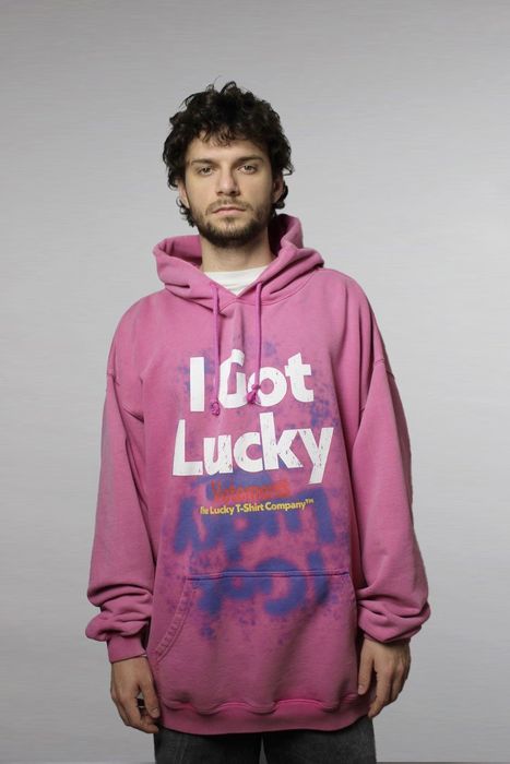 Vetements pink hoodie hot sale