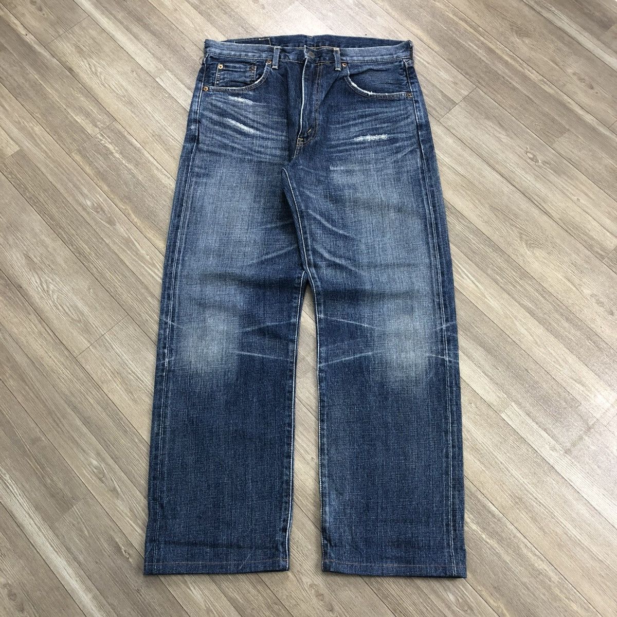 Levi's × Levi's Vintage Clothing 🇯🇵 90’s Vintage Levis 502xx Selvedge Faded Distressed Jeans Size US 33 - 2 Thumbnail