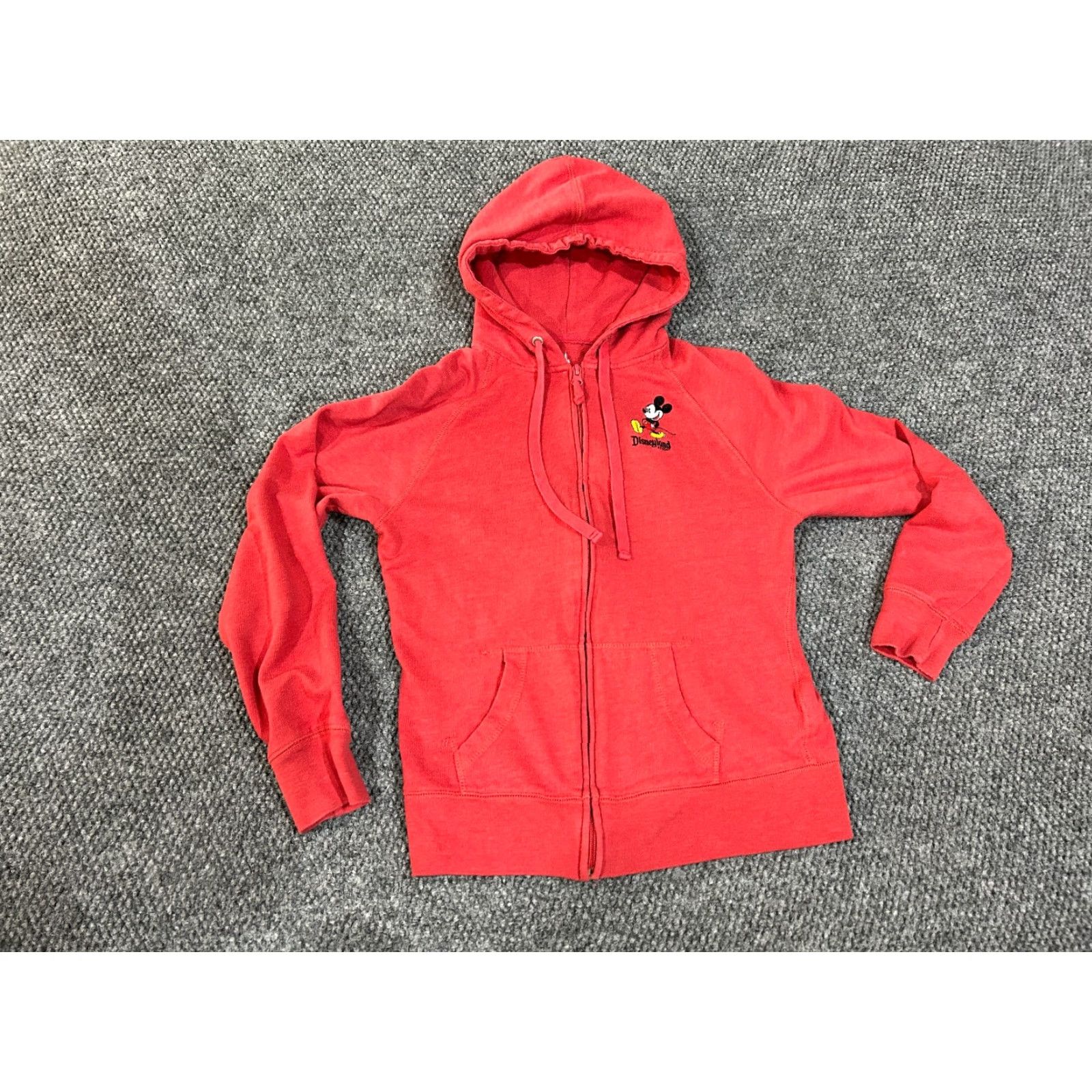 Disney Disney Mickey Mouse hoodie Womens Small S Hooded Embroidered Red Cotton Polyester Pullover Casual Size S / US 4 / IT 40 - 2 Thumbnail