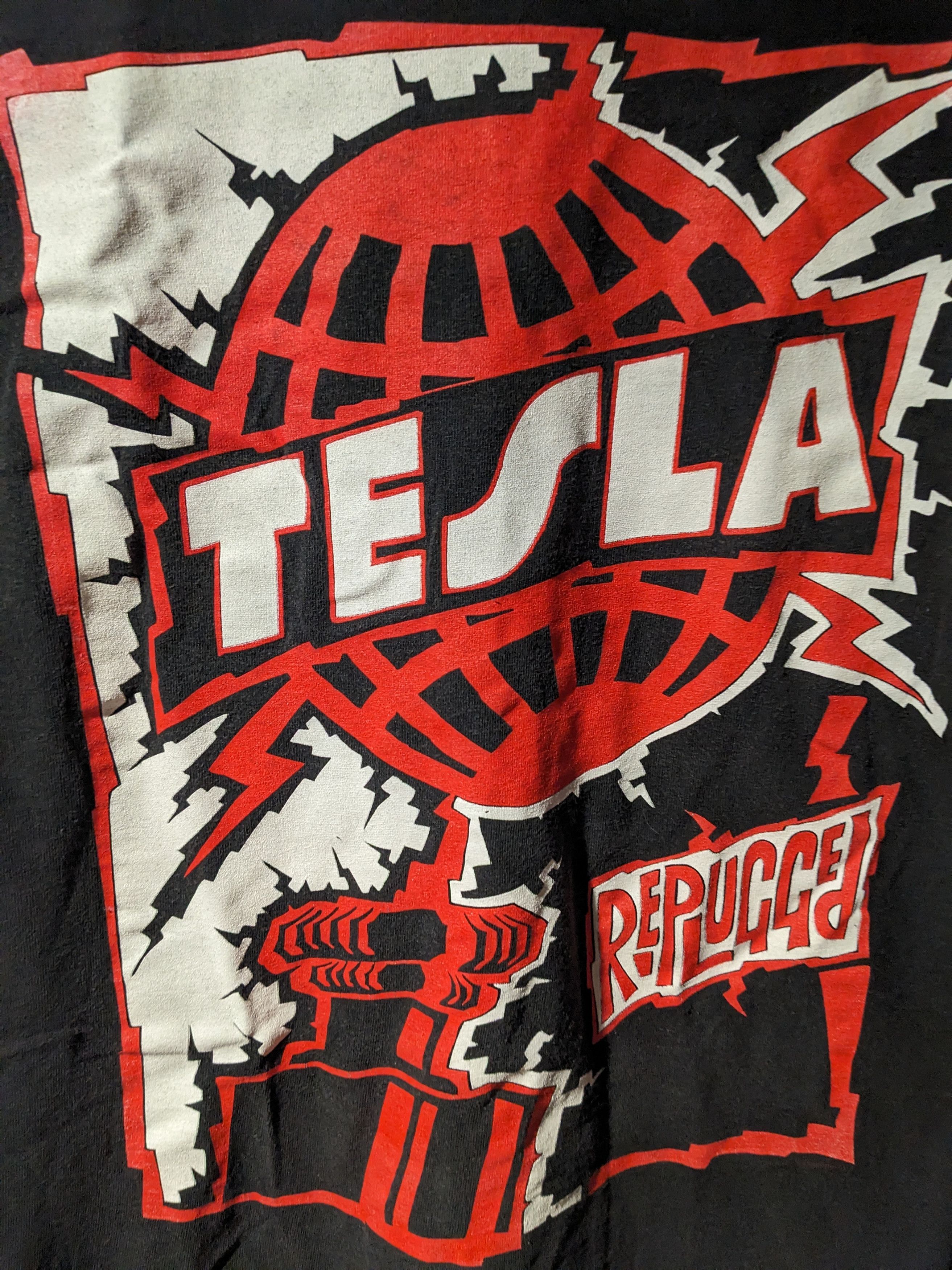 Band Tees × Vintage Vintage 2006 Tesla Replugged Band Tour Black Large T-Shirt Size US L / EU 52-54 / 3 - 2 Thumbnail