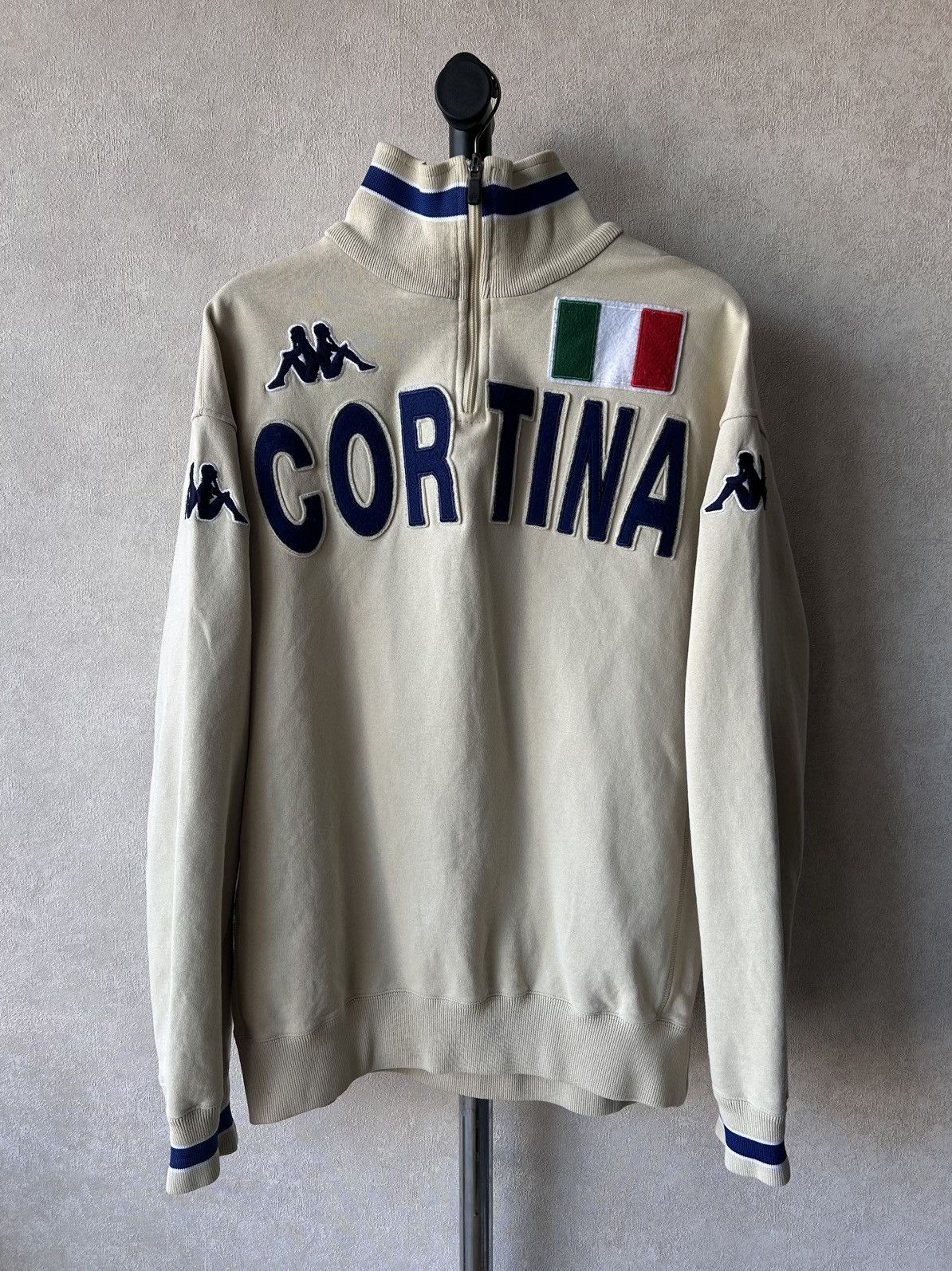 Kappa Vintage Y2K Kappa Italy Cortina 1/4 Zip Sweatshirt Size US L / EU 52-54 / 3 - 3 Thumbnail