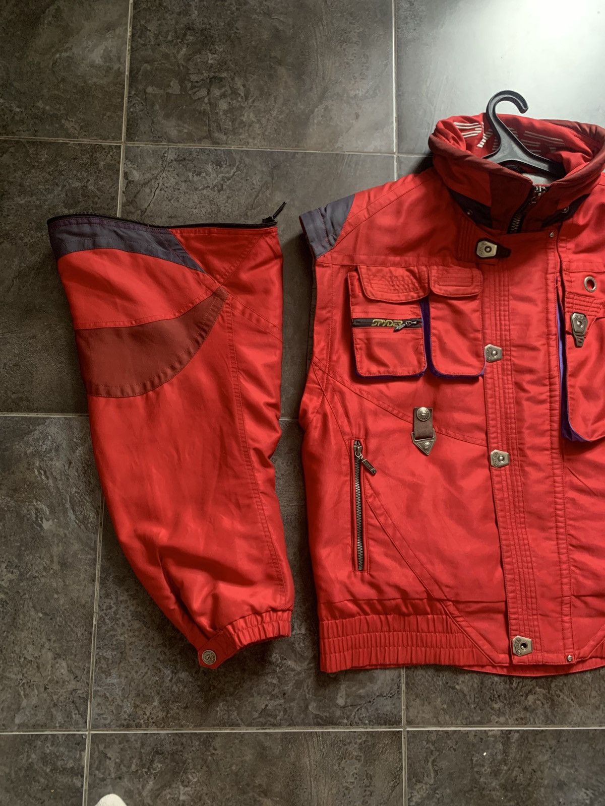 Spyder Vintage 80s Spyder USA 2 in1 Transformer Ski Jacket Rave Size US L / EU 52-54 / 3 - 18 Thumbnail