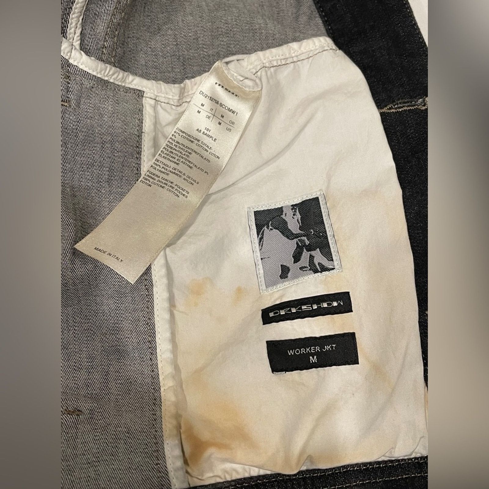 Diesel Rick Owens DRKSHDW Worker Jacket in denim Size:M Size US M / EU 48-50 / 2 - 13 Thumbnail