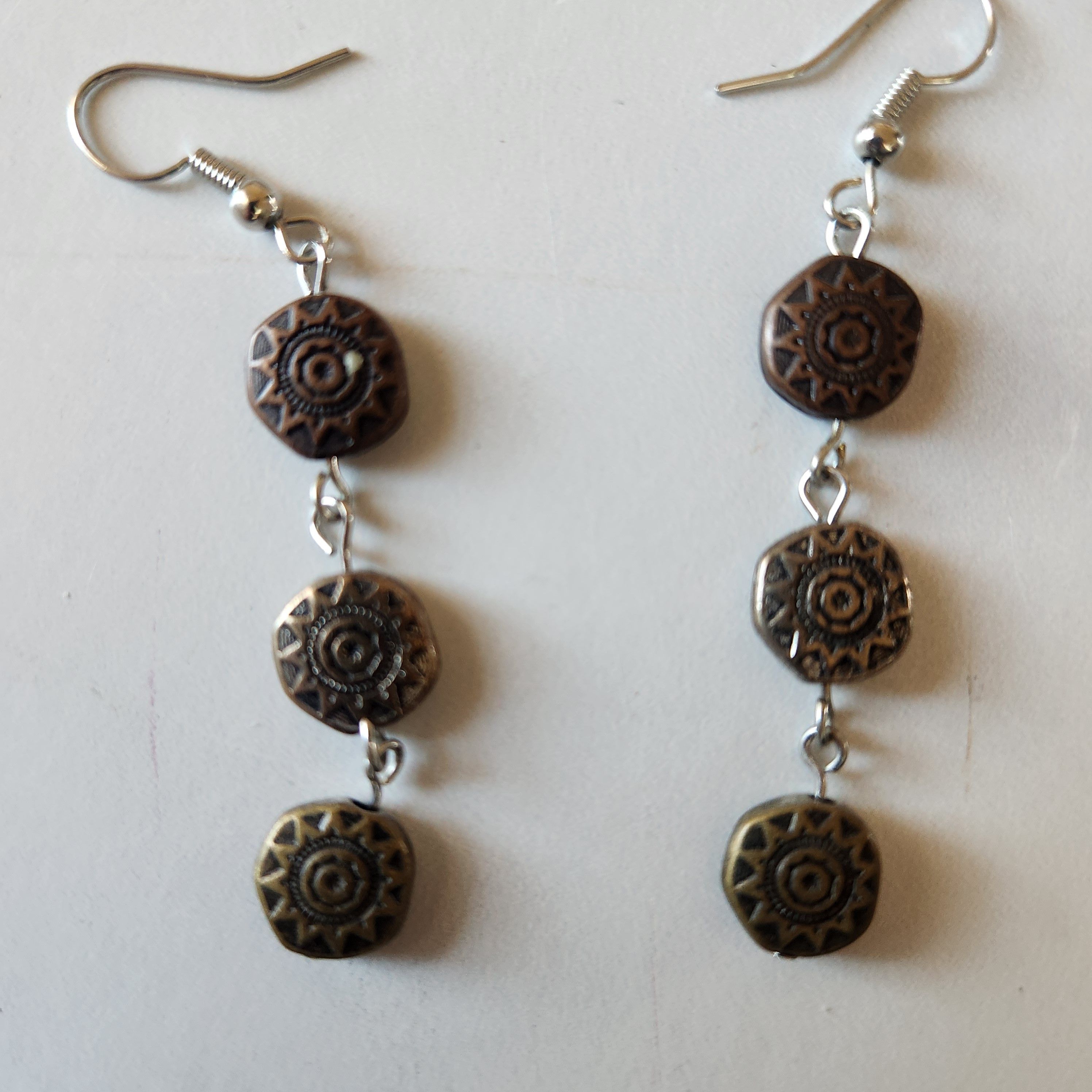 Modern Amusement Swirl twirl 3 small coin earrings silver Size ONE SIZE - 2 Thumbnail