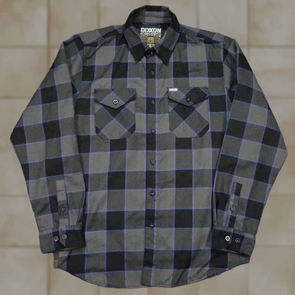 Vintage Dixxon Flannel Shirt Mens Medium Gray Purple Plaid The Gift Long Sleeve Button Size US M / EU 48-50 / 2 - 1 Thumbnail