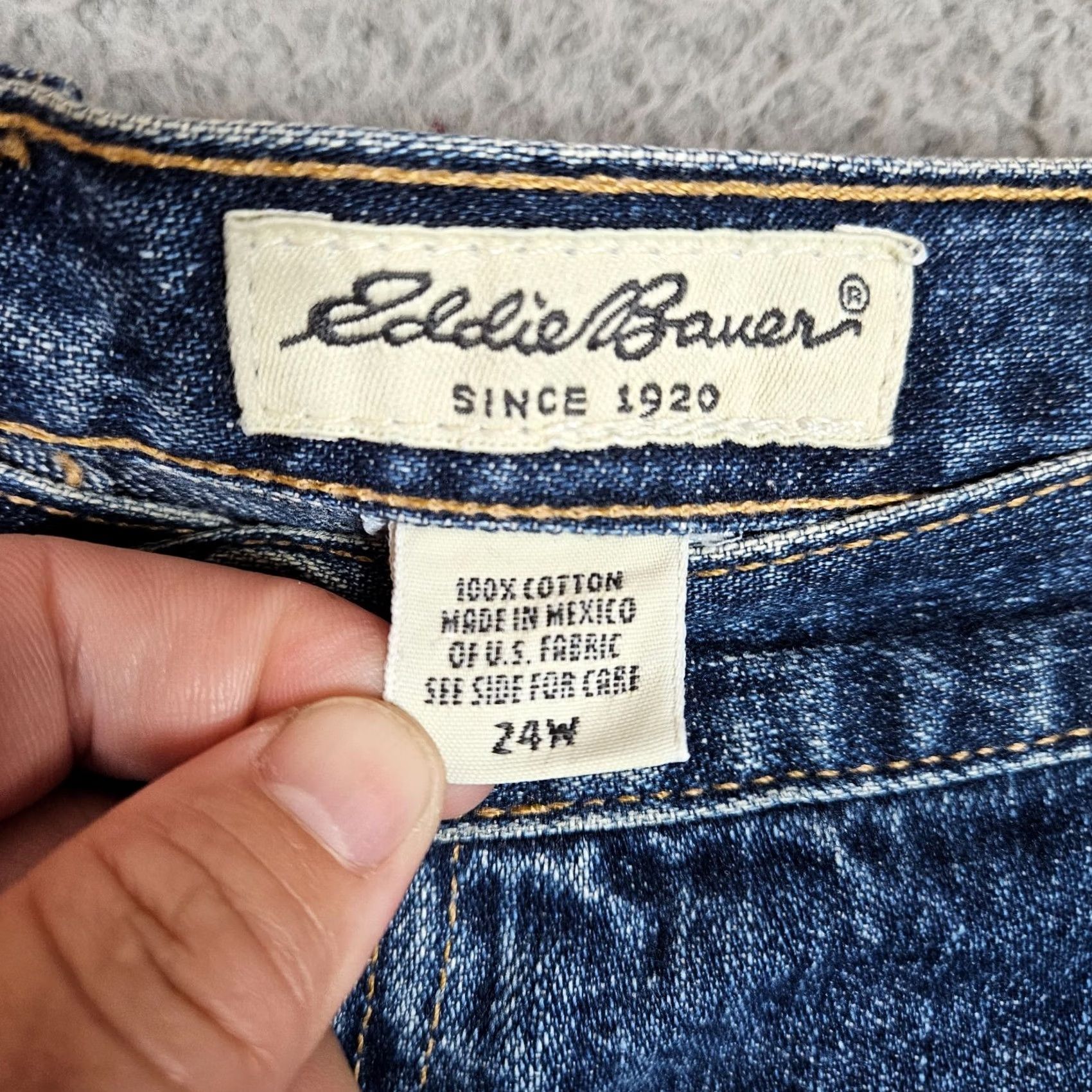Eddie Bauer Eddie Bauer Women's Skirt Midi Denim Cotton 24W Plus Size Blue A-Line Flat Front Button Up 100% Cotton 24W Midi Denim Skirt - 24W Size 42" / US 20 - 3 Thumbnail