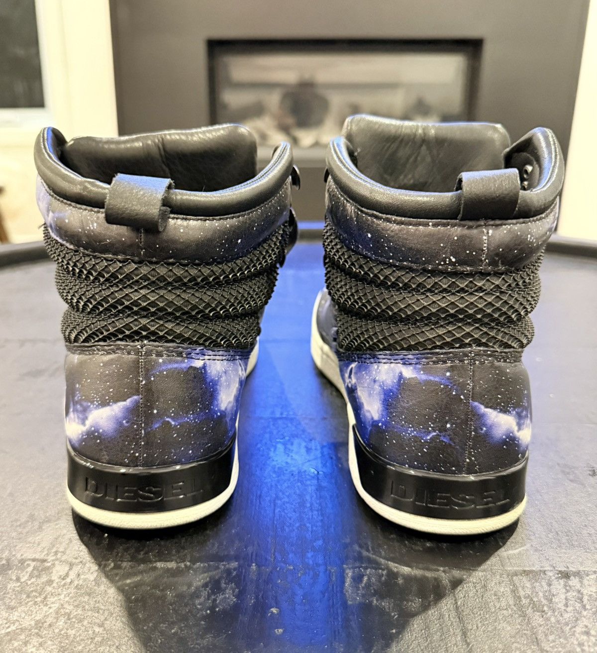 Diesel Limited Edition Diesel Onice Galaxy Blue/Black High Tops 9 Size US 9 / EU 42 - 10 Thumbnail