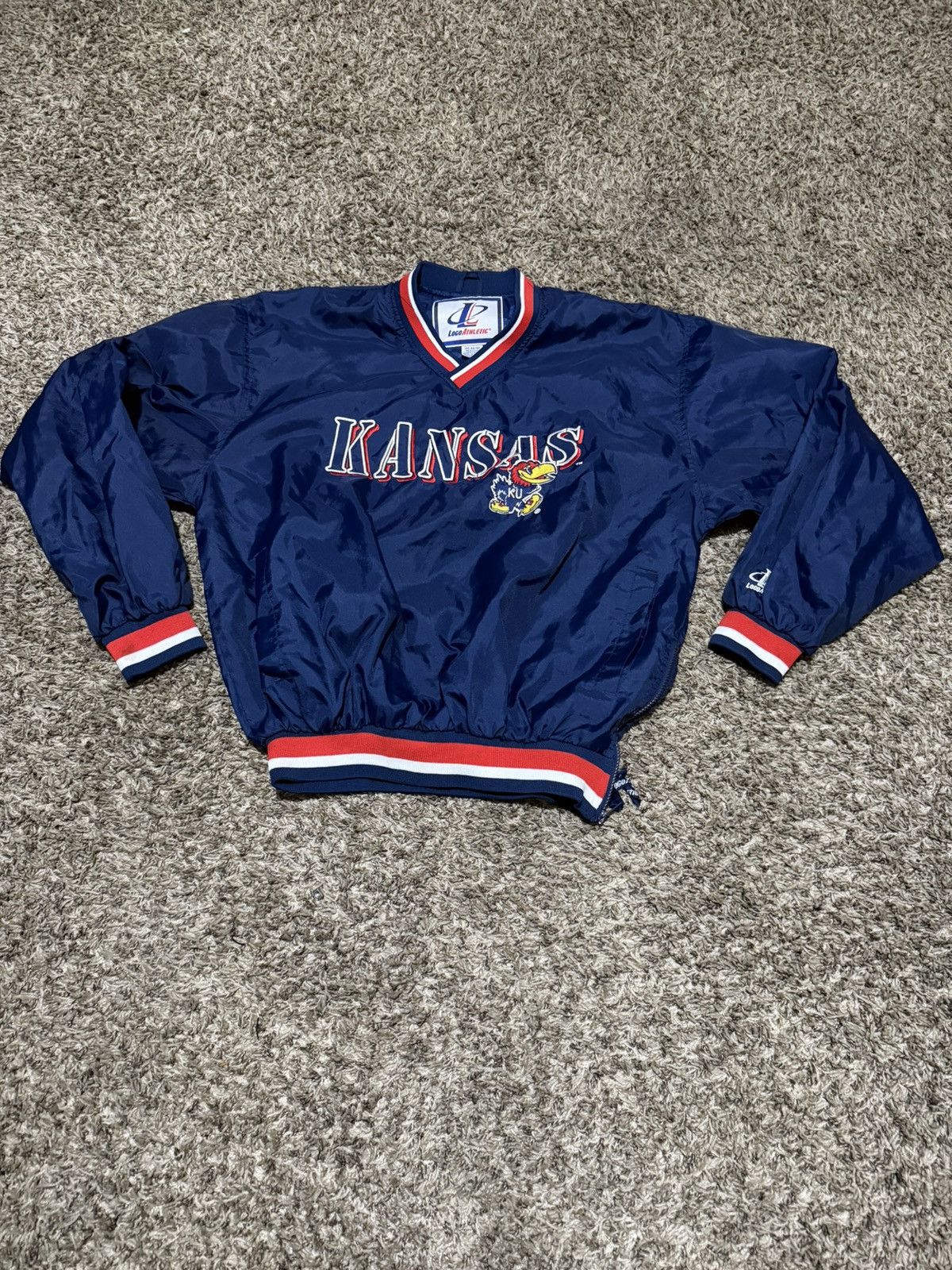 Logo Athletic × Vintage Vintage Kansas JayHawks pullover men’s size medium Size US M / EU 48-50 / 2 - 1 Thumbnail