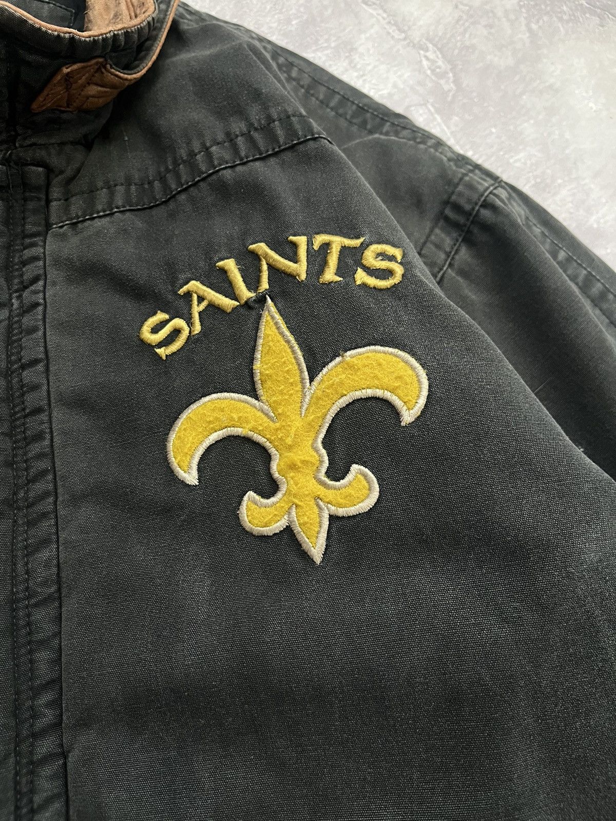 Mirage Vintage Mirage SAINTS Denim Long Jacket Distressed Size M Size US M / EU 48-50 / 2 - 9 Thumbnail