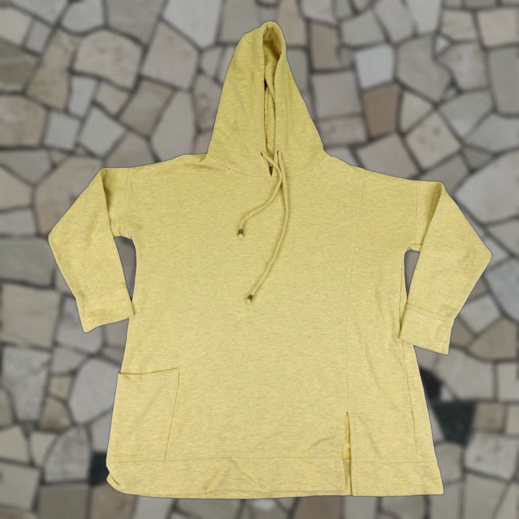 Soft Surroundings Soft Surroundings Hoodie Womens XL Petite Yellow Pullover Sweater Sweatshirt Size XL / US 12-14 / IT 48-50 - 1 Thumbnail