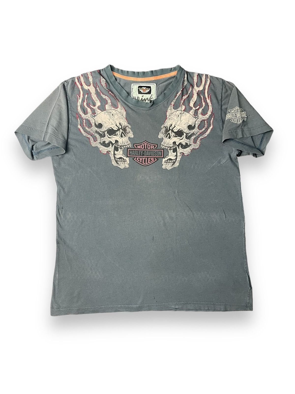 Affliction × Beauty Beast × Harley Davidson Y2K Harley Davidson Skull Affliction Shirt Size US M / EU 48-50 / 2 - 1 Thumbnail