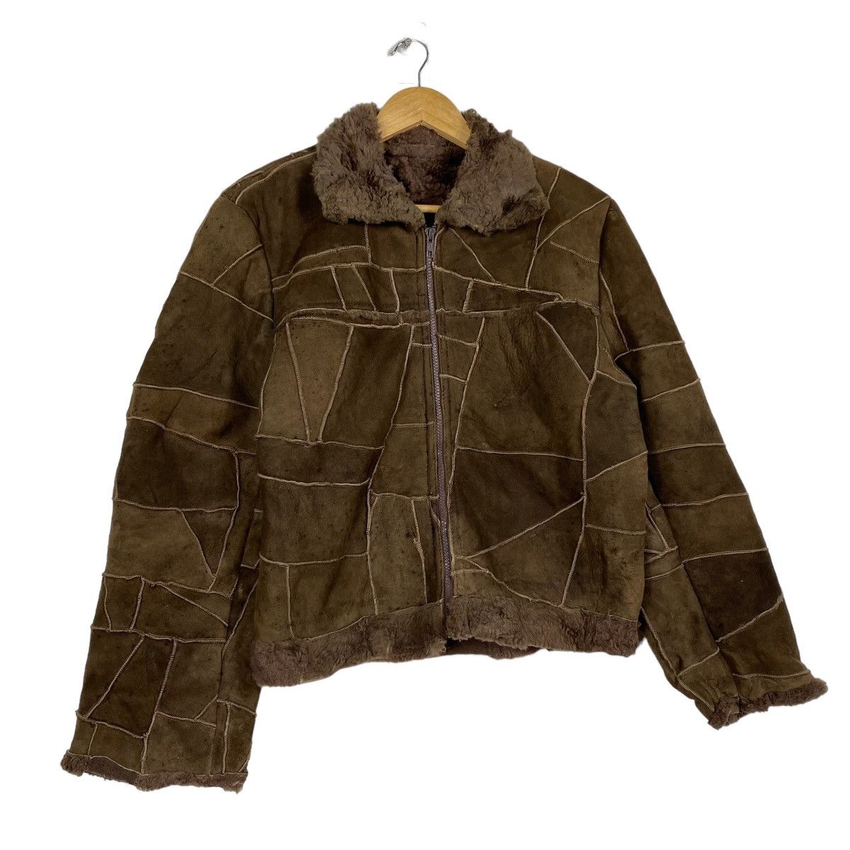 Japanese Brand Patchwork Sherpa Jacket Mink Fur Cropped Coat Size US M / EU 48-50 / 2 - 3 Thumbnail