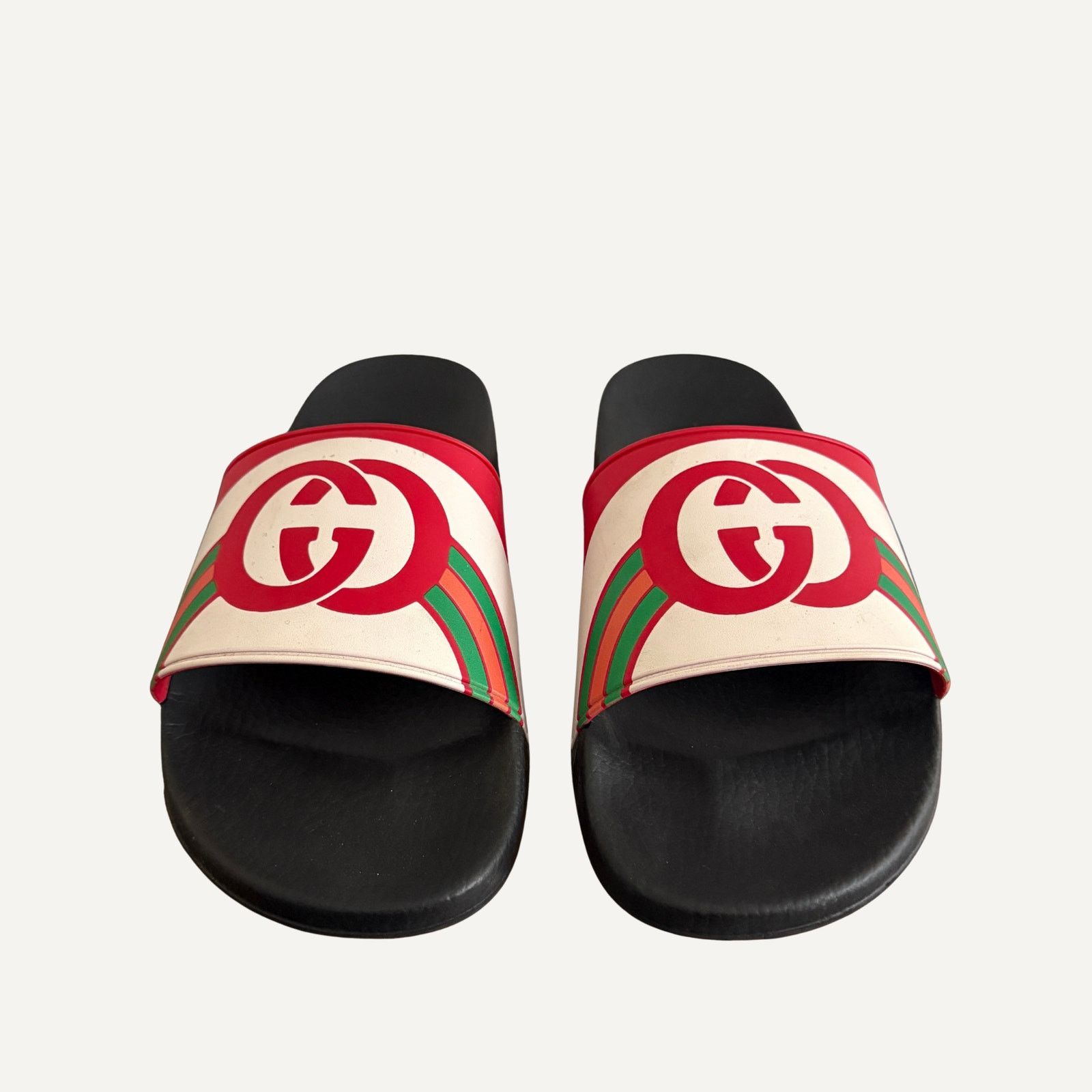 Gucci Size 7US - Gucci GG Men's Interlocking G Logo Rubber Slide Size US 7 / EU 40 - 2 Thumbnail