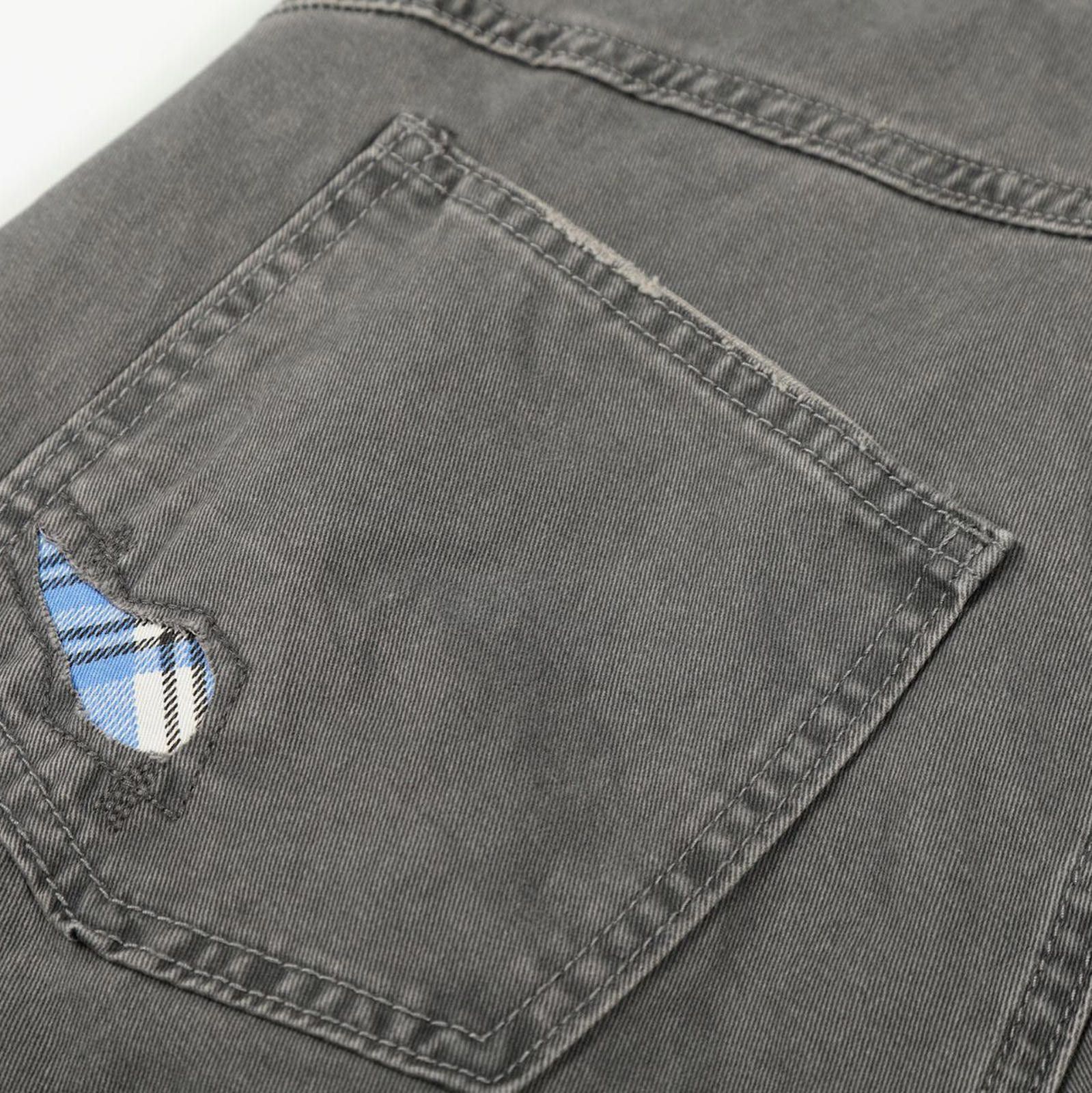 Japanese Brand Gray Distressed Wide Leg Cargo Jeans, Relaxed Fit Pants Size US 32 / EU 48 - 3 Thumbnail