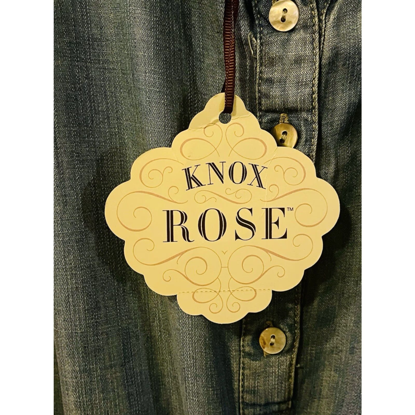 Knox Rose Romper Jumper Sz Medium NWT Jean Look Jumpsuit