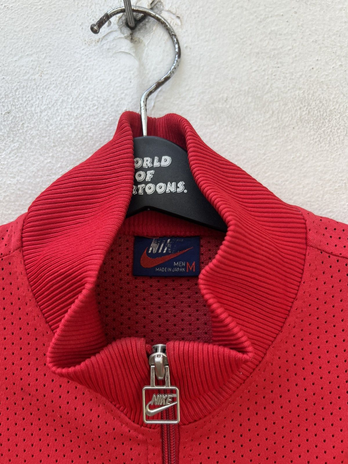 Vintage 80s Nike Hybrid Mesh Red Tracktop Sweater