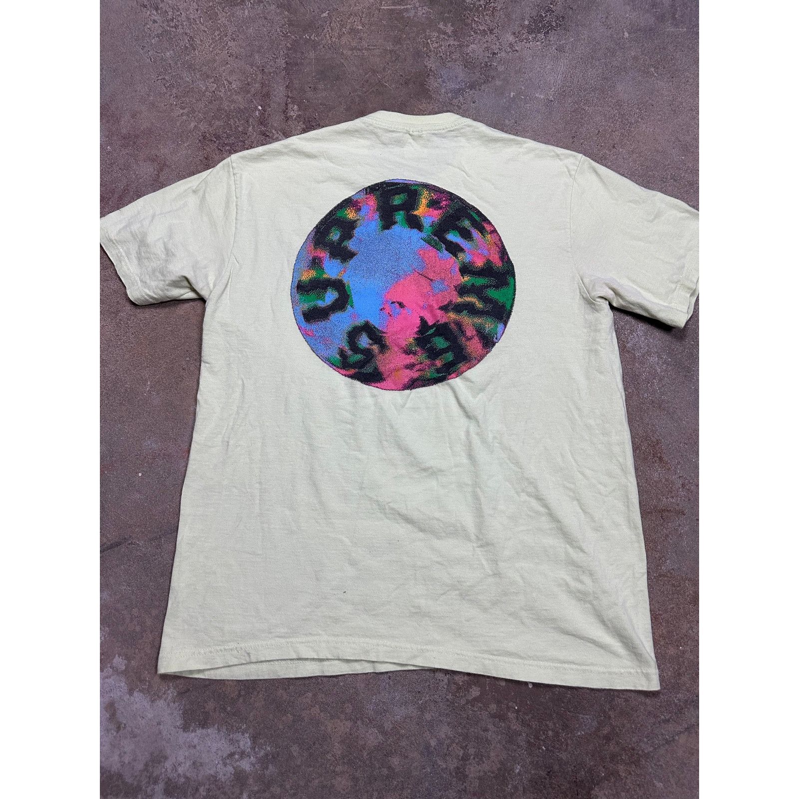 Supreme Neon Tee Green Medium Used