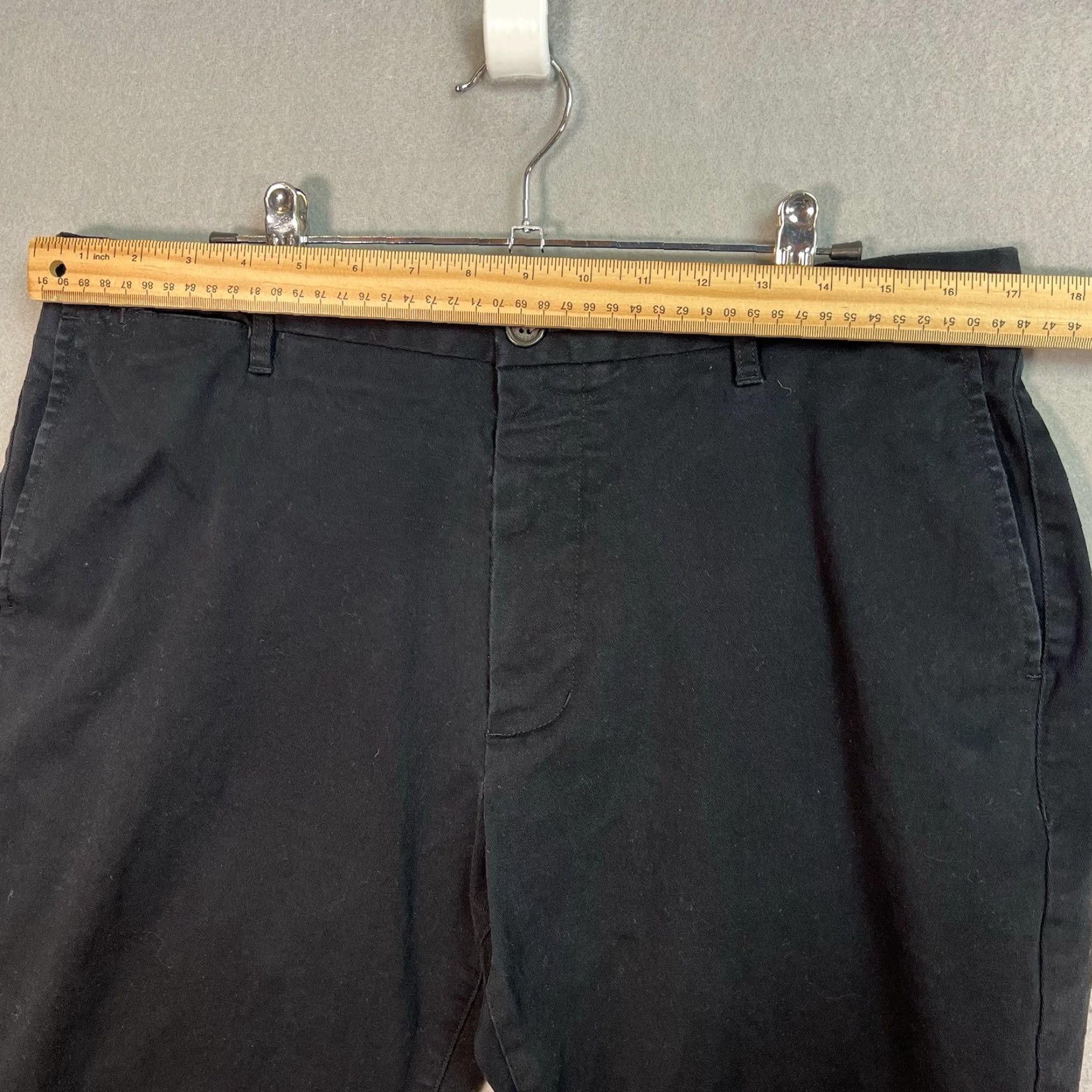 Proper Cloth Proper Cloth Mens Pants 34 X 23 Navy Chino Flat Front Knit Stretch Casual Trousers City Logo Preppy 90s? Wait. Size US 34 / EU 50 - 2 Thumbnail