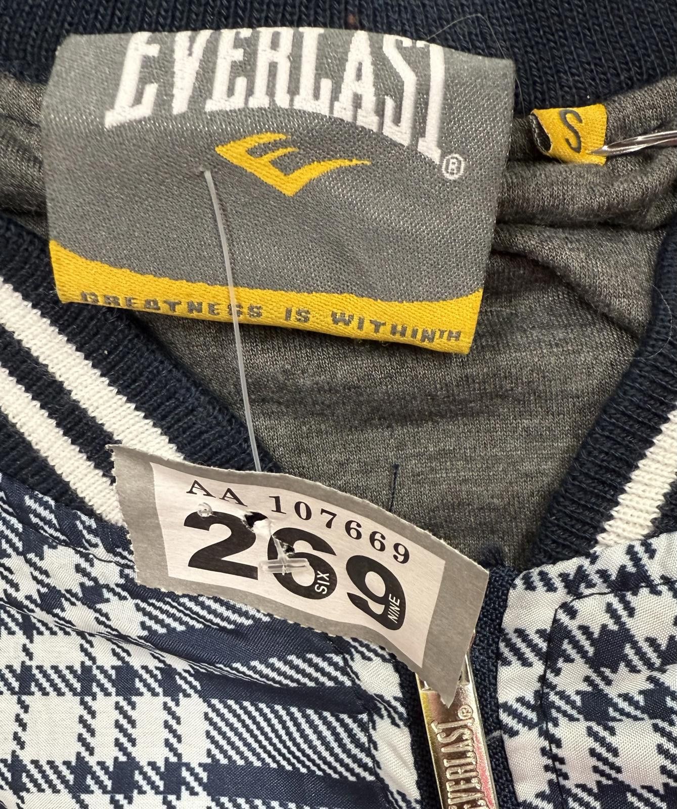 Everlast Everlast Men's Navy and White Plaid Bomber Jacket Size US S / EU 44-46 / 1 - 2 Thumbnail