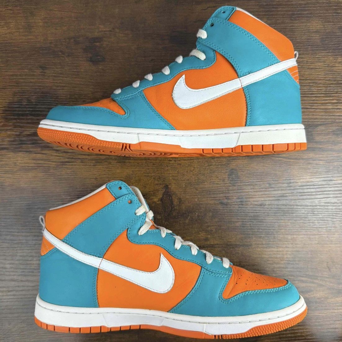 Nike Nike Dunk High iD x NFL Miami Dolphins Size 10.5 535078-901 Size US 10.5 / EU 43-44 - 4 Thumbnail