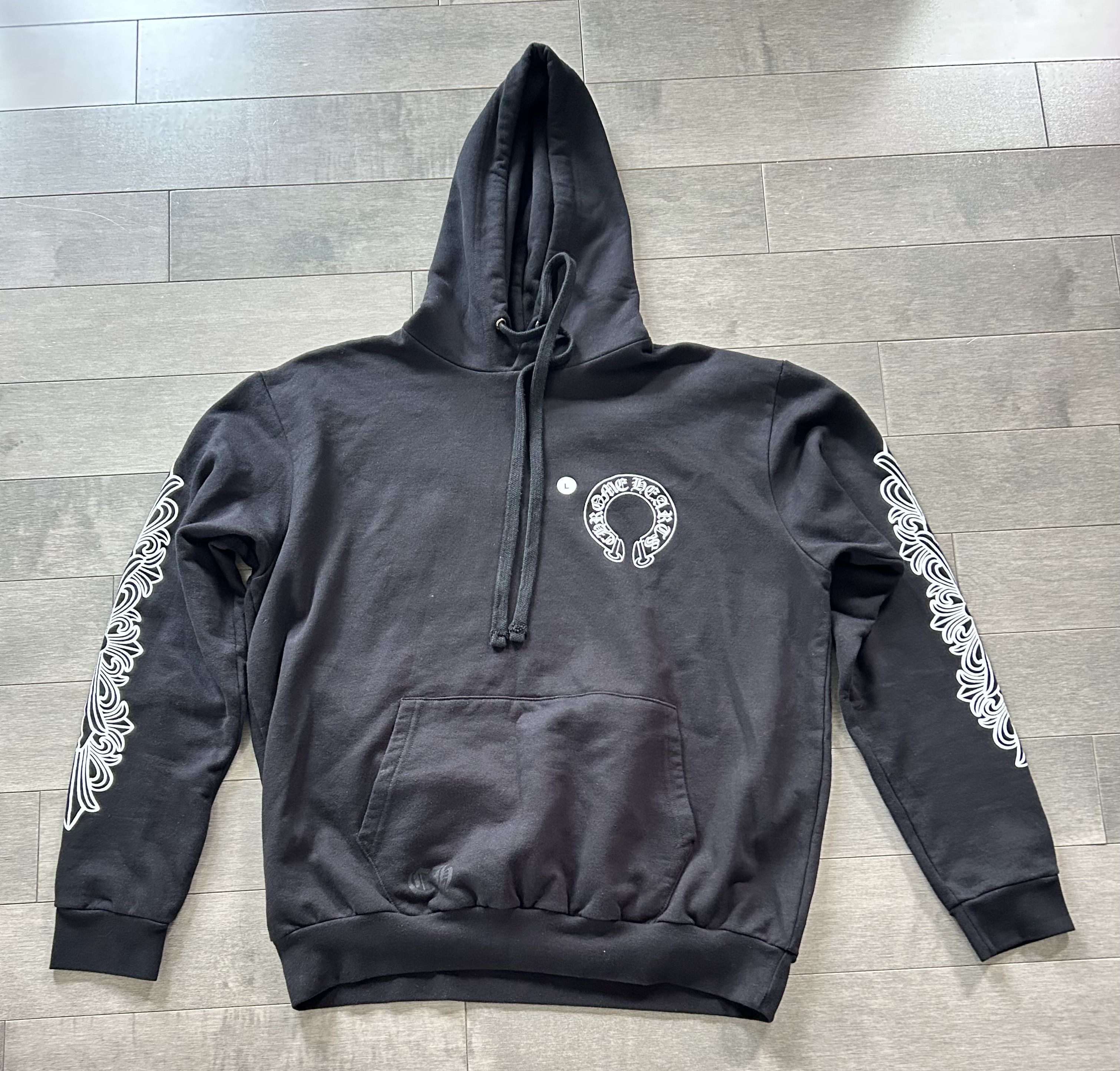 Chrome Hearts Horseshoe Floral Hoodie Black | Grailed