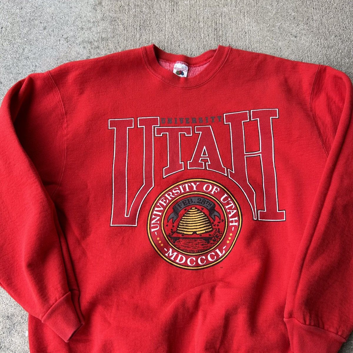 American College × Fruit Of The Loom × Vintage 90s University of Utah ...
