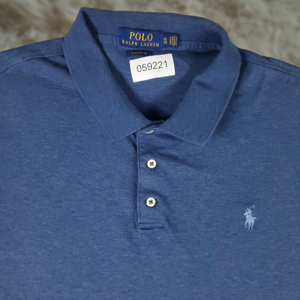 Ralph Lauren Vintage Ralph Lauren Polo Shirt Men XL Blue Solid Casual Short Sleeve Size US XL / EU 56 / 4 - 1 Thumbnail