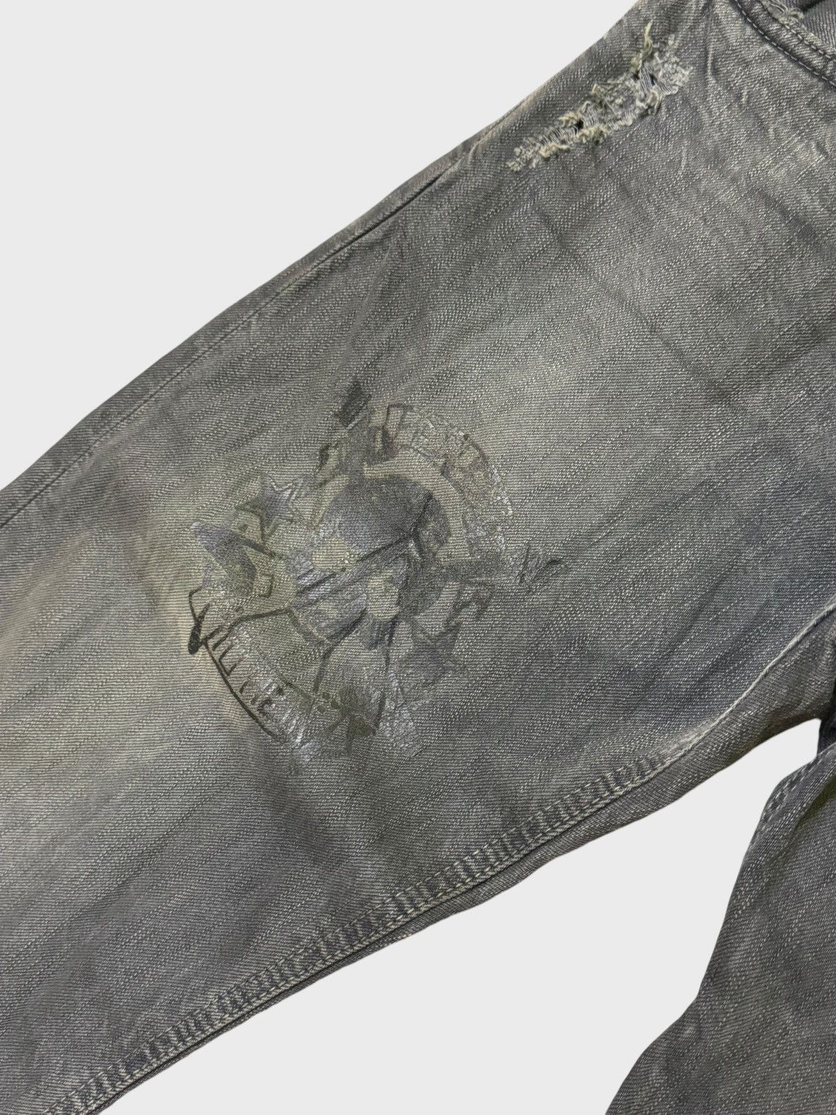 Edwin × Hysteric Glamour Vintage Edwin 502 Studs Skull Distressed Denim Size US 30 / EU 46 - 8 Thumbnail