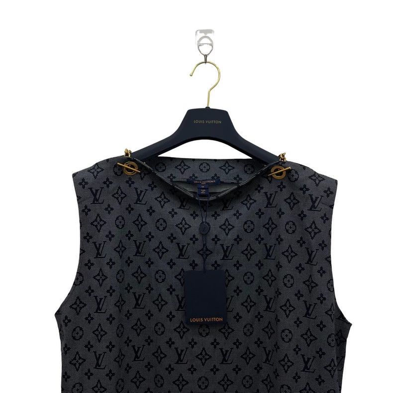 Louis Vuitton Louis Vuitton Black New Full Print Dress Size M / US 6-8 / IT 42-44 - 4 Thumbnail