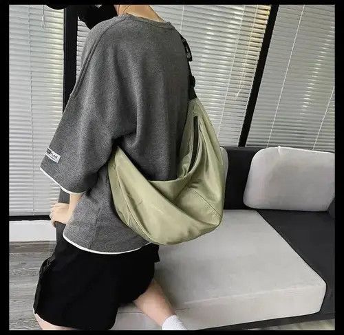 Designer Shoulder Nylon Roomy Bag Japanese Harajuku style Zipper Size ONE SIZE - 2 Thumbnail