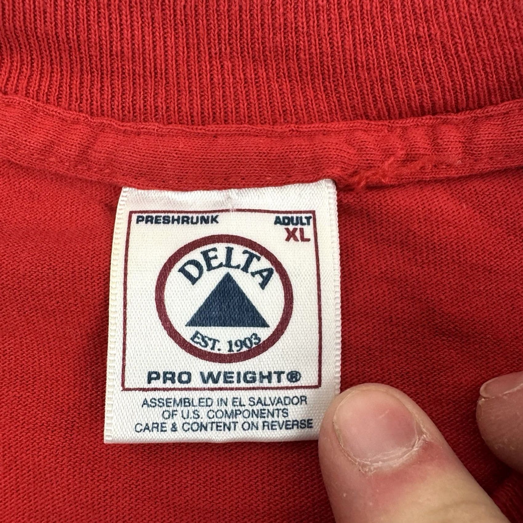 Delta VINTAGE Delta Winston Cup T Shirt Adult XL Nascar Racing 2002 Y2K American Hipster Red Cotton Shirts Mens XL Size US XL / EU 56 / 4 - 4 Thumbnail