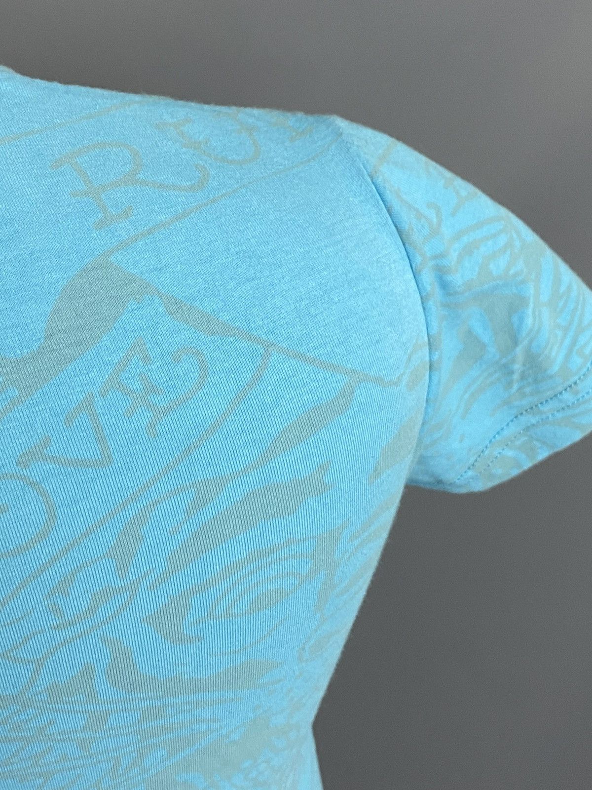 Ed Hardy Ed Hardy Cropped T-Shirt Blue Graphic Skull Animal Size M Size M / US 6-8 / IT 42-44 - 13 Thumbnail