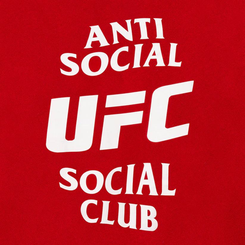 ASSC X UFC Self-Titled Hoodie Red Anti Social Social Club