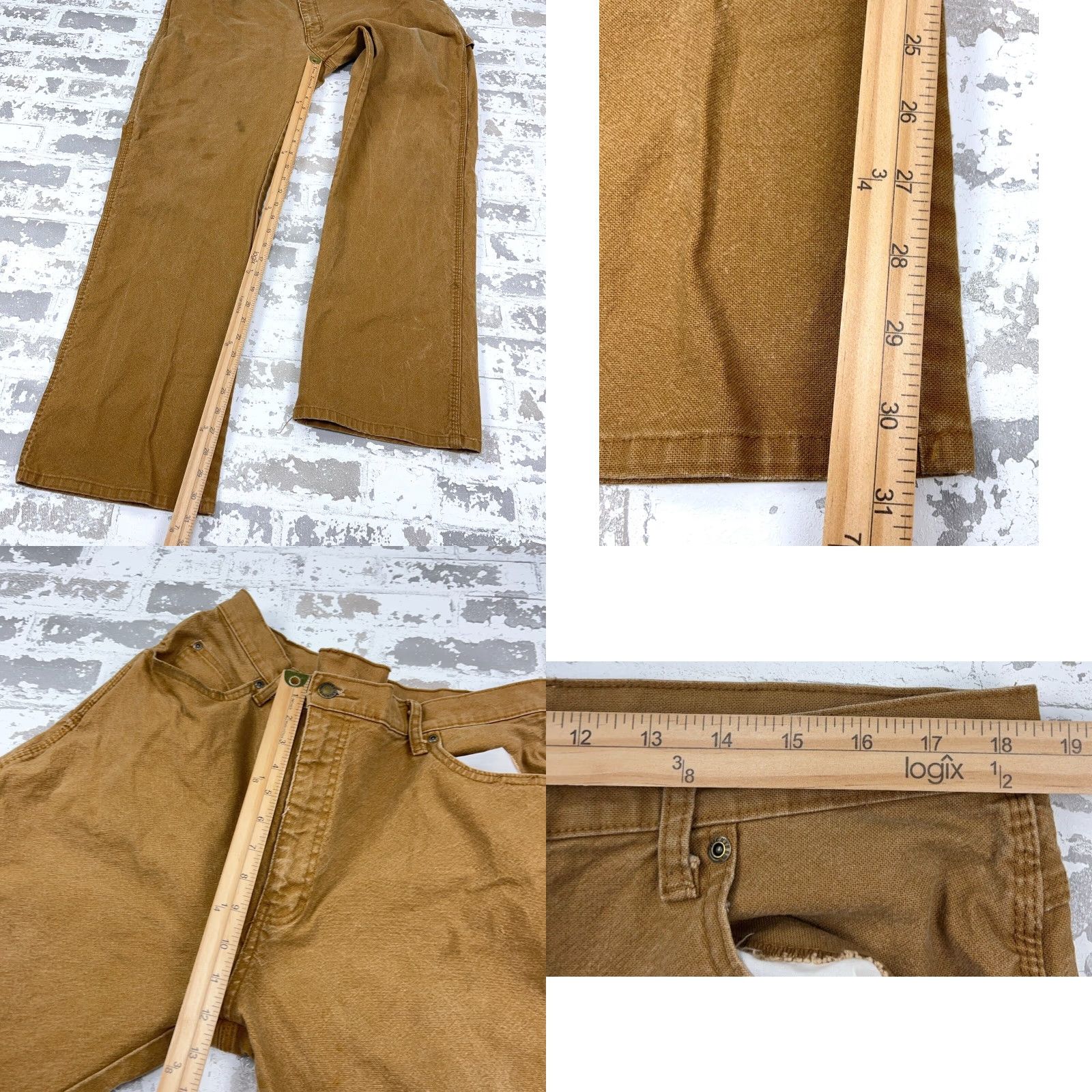 Dickies Dickies Pants Men 38x32 Brown Carpenter Pants Distressed Stain Workwear VTG Y2K Size US 38 / EU 54 - 8 Thumbnail