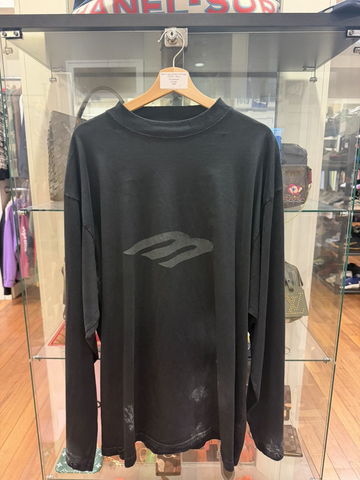 Balenciaga Balenciaga 3D Stencil Vintage LS Shirt - Black Size US XL / EU 56 / 4 - 1 Thumbnail