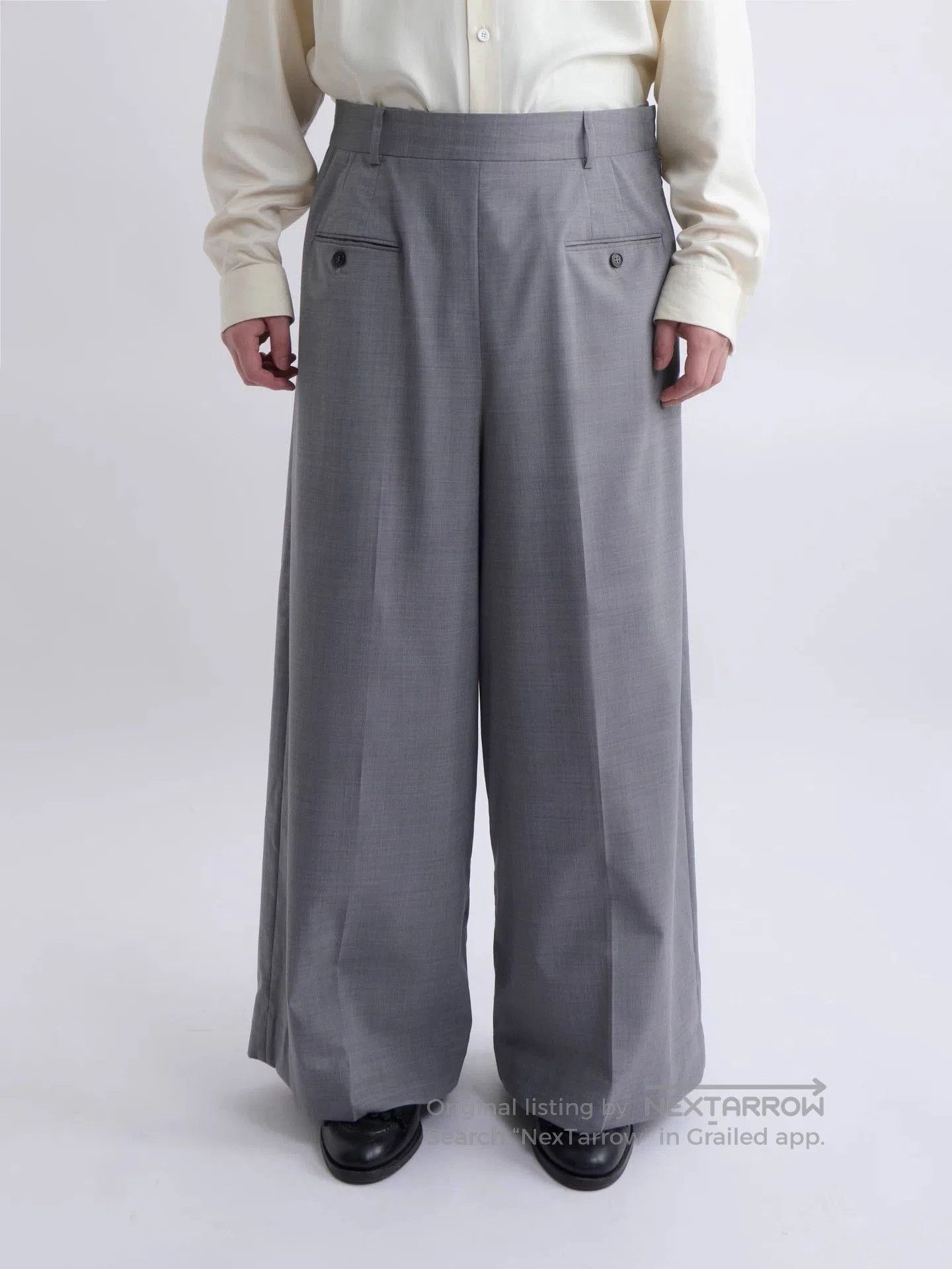 Hed Mayner Gray Wide-Leg Casual Pants Size 32. Size US 32 / EU 48 - 1 Thumbnail