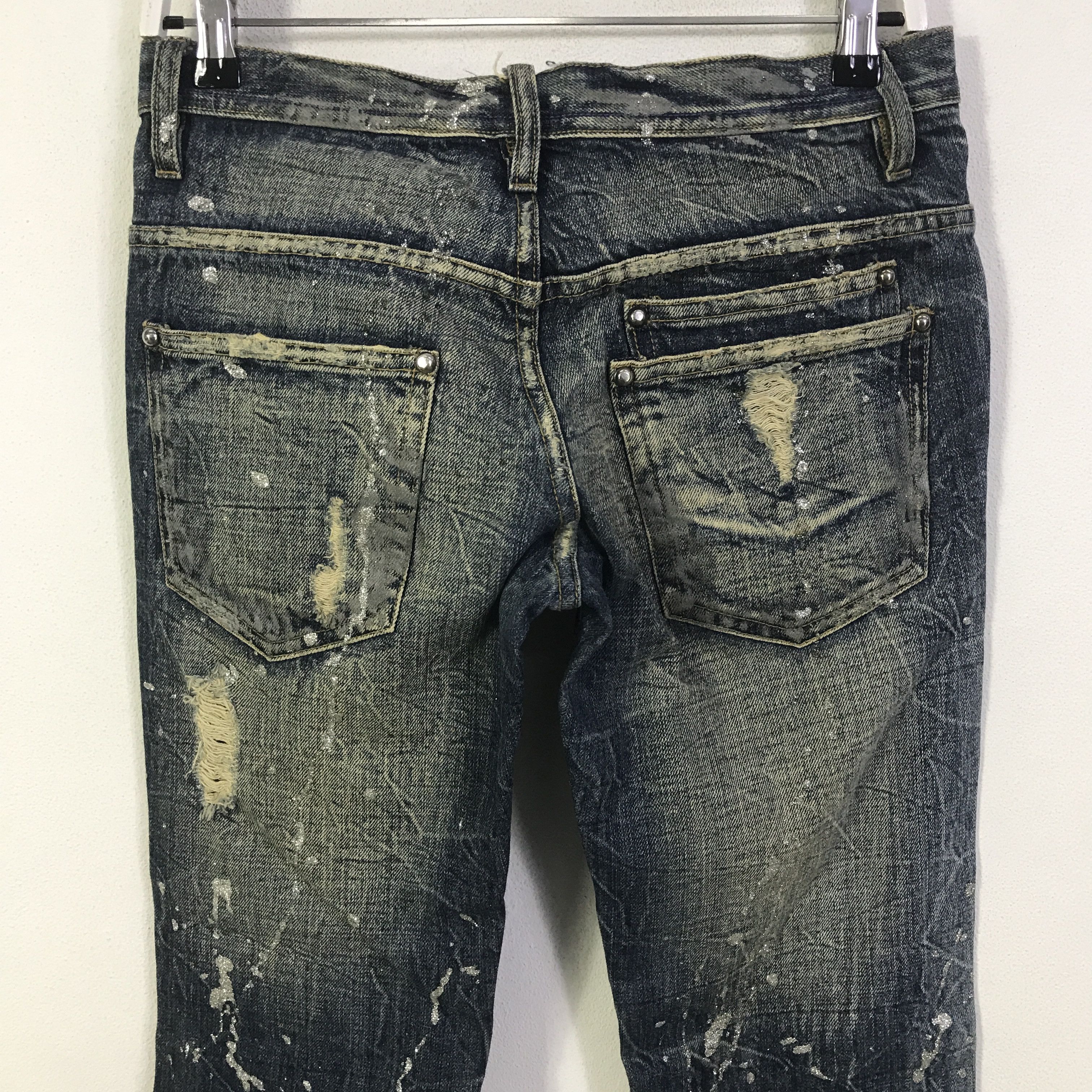 Japanese Brand Flared Midas explosion distressed Bootcut pants K130B18 Size US 29 - 5 Thumbnail