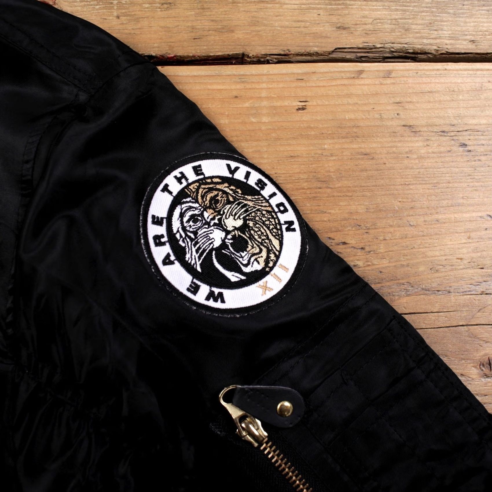 Vintage VINTAGE Bomber Jacket L MA-1 Black Mens Jacket Size US L / EU 52-54 / 3 - 3 Thumbnail