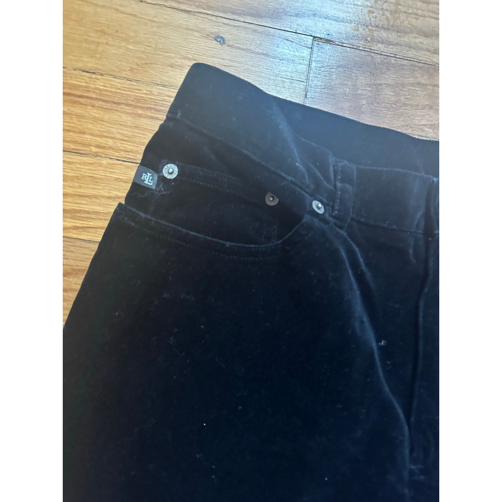 Lauren Ralph Lauren Lauren Ralph Lauren Black Velvet Pants Size 30" / US 8 / IT 44 - 3 Thumbnail