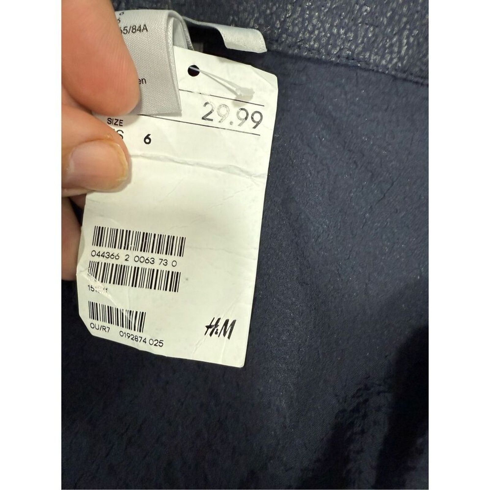 H&M H&M Blouse sz 6 Criss Cross Metallic Blue NEW # G562 Size M / US 6-8 / IT 42-44 - 3 Thumbnail
