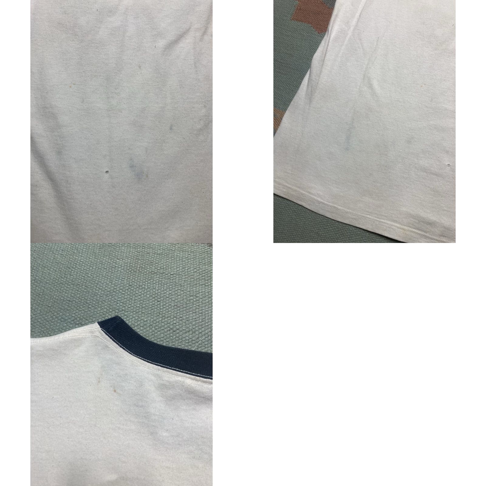 Vintage VINTAGE Majestic UNC Tar Heels University T-Shirt Ringer NCAA White Large Men Size L Shirt Size US L / EU 52-54 / 3 - 8 Thumbnail